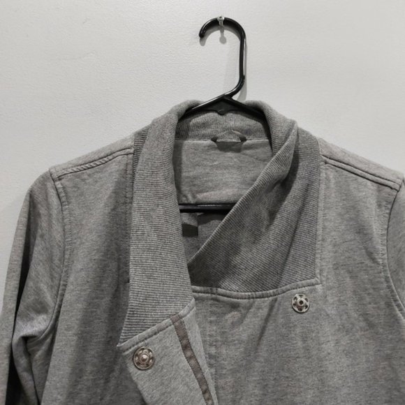 Lululemon Belle Wrap Sweatshirt Cardigan Heathered Medium Grey - Picture 2 of 9